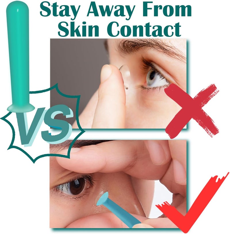 eagosion 4PCS Hollow Hard Contact Lens Remover Tool Contact Lens Plunger Removal Insertion Soft Silicone Suction Cup only for Hard Lenses(OK/RGB Lens) Eye Contact Remover Applicator(not for Soft/Scleral Lens) - Image 4
